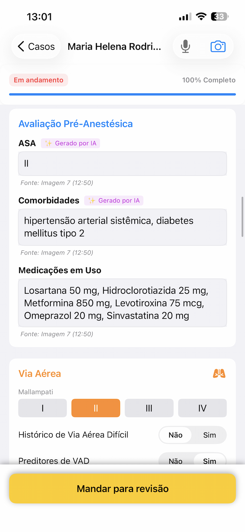 Avaliação pré-anestésica